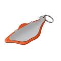 Mountain bike disc brake pads with scratch-resistant grinding disc in black and orange colours