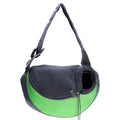 Blue polyester pet backpack for a cat showing shoulder straps and mesh ventilation.