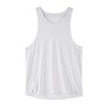 Men's sports casual nylon soft breathable stretch vest in black, sleeveless style