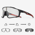 TR90 frame photochromic cycling sunglasses with semi-rimless unisex design.