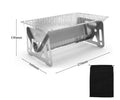 Stainless steel folding barbecue oven large size for outdoor cooking 1-2 people with storage bag