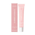 Pink lip balm butter stick with shea butter and botanical oil formulation
