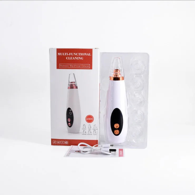 Microcrystalline blackhead remover model LY-9128 with USB charging and black suction nozzle