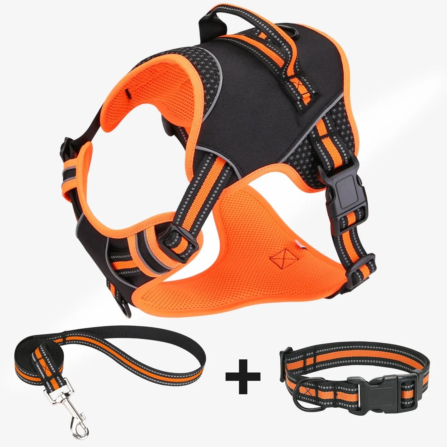 Yellow polyester dog traction strap anti-breaking loose for outdoor training
