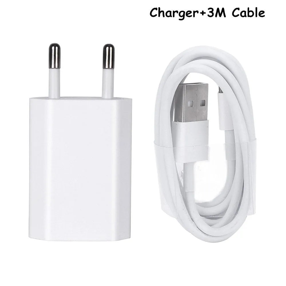 5V 2A USB charger and cable for iPhone and iPad smartphones and tablets