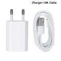 5V 2A USB charger and cable for iPhone and iPad smartphones and tablets