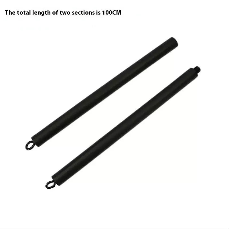 Two-segment push-and-pull rod fitness stick with pulling rope for yoga and Pilates home exercise