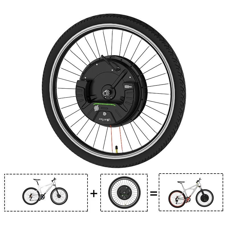 Imotor 3.0 black alloy hub motor wheel for electric bicycle conversion kit