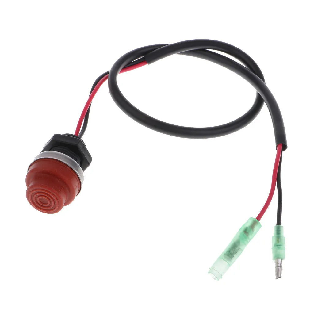 Yamaha outboard motor emergency stop switch with plastic hardware and tether rope