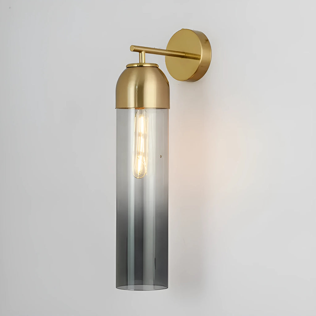Nordic postmodern creative glass wall lamp for living room, 10x40cm, blue shade option