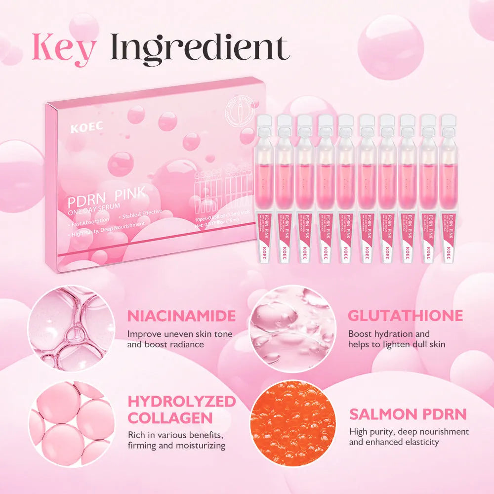 KOEC powder polypeptide disposable 10 pack moisturising sheet mask set with latex material