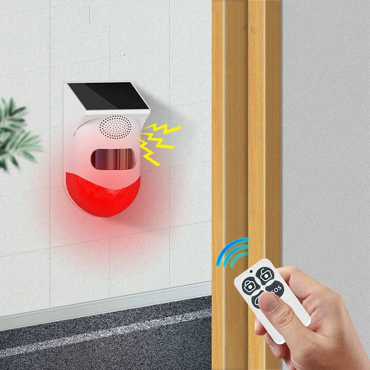 Solar alarm detector with infrared sensor and GSM wireless communication for outdoor security