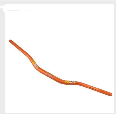 28mm orange aluminium scrambling motorcycle handlebar showing 80cm width and 10cm rise.