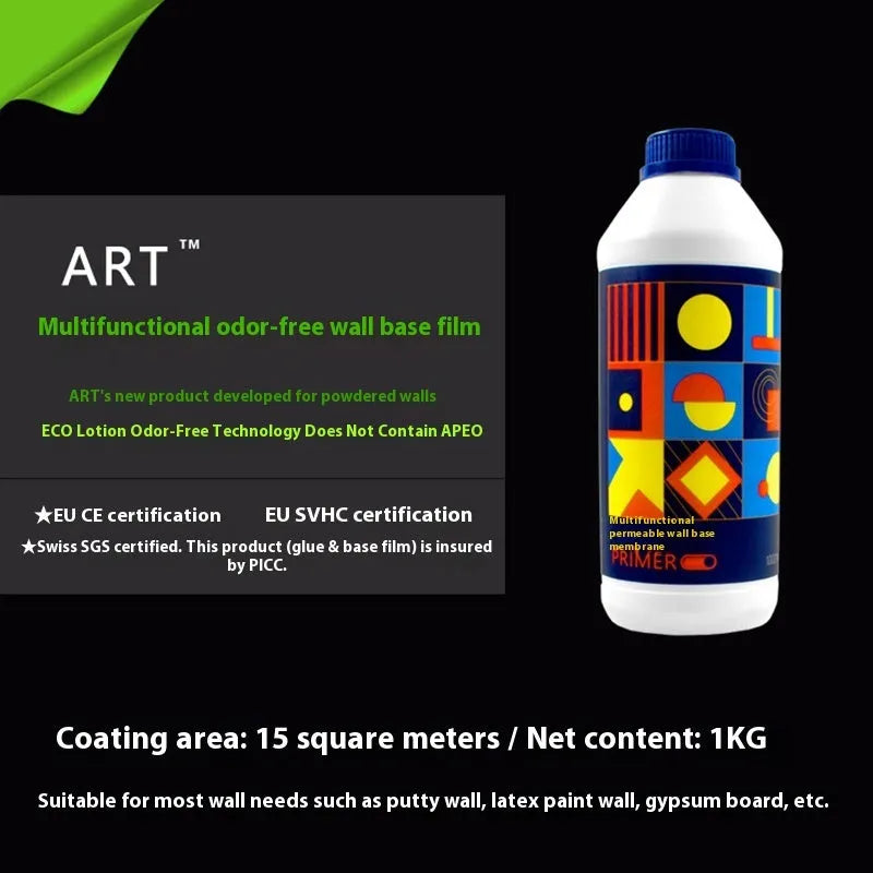 Three rolls of Glue E low-odour, formaldehyde-free wallpaper adhesive with glutinous rice formula.