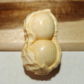 Natural bamboo carving peanut ornament with modern simplicity style and symbolic message