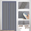Full seam magnetic strip cotton door curtain in New Chinese style for thermal insulation