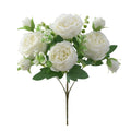 Fake rose bouquet wedding decoration artificial silk flowers pink beige champagne light blue rose red light pink light green pink heart plastic stems moulding process