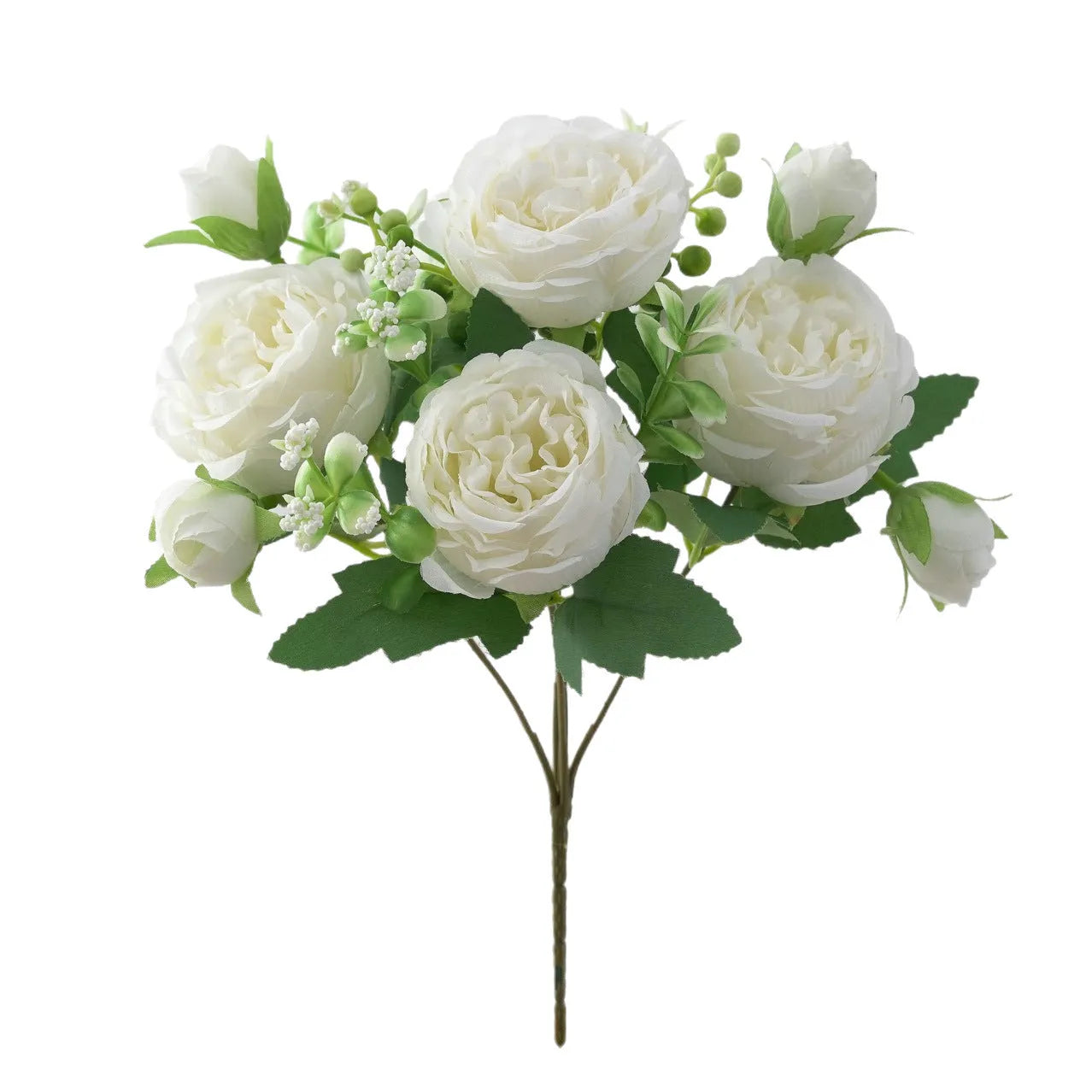 Fake rose bouquet wedding decoration artificial silk flowers pink beige champagne light blue rose red light pink light green pink heart plastic stems moulding process