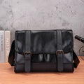 Black Korean style men's commuter backpack with anti-theft features