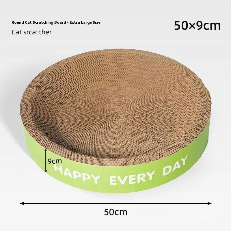 Round green scratching board cat nest for cats with wear-resistant surface
