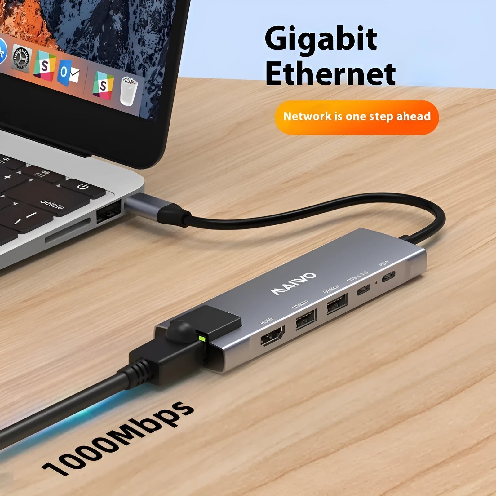 Steam Deck six-in-one docking station with aluminium shell and 15cm Type-C cable