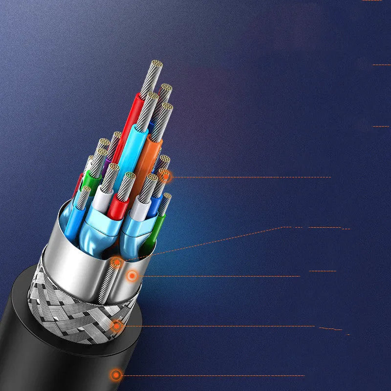 HDMI to VGA converter cable showing connectors with length options from 1 to 3 metres