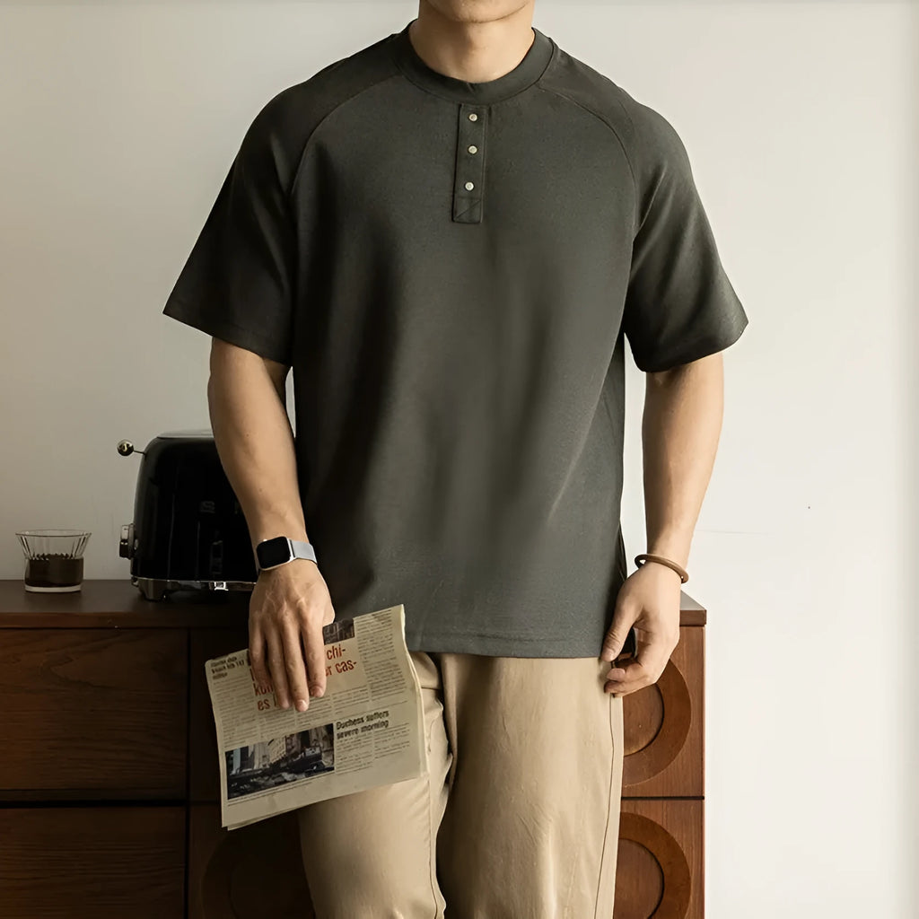 Women's casual pullover top with raglan sleeves in terry texture fabric, shown in smoky gray colour