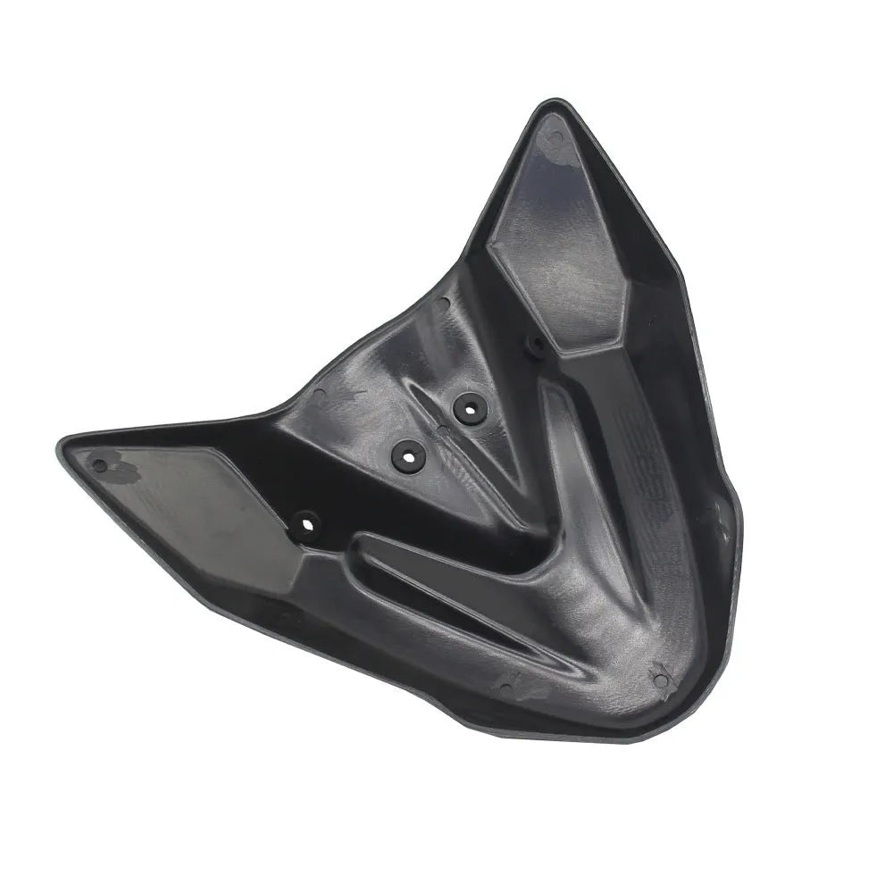 Black ABS fixed wind front wing accessory for KTM 390 and 790 Adventure motorcycles.