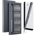 25-in-one magnetic precision screwdriver set with chrome vanadium steel bits and knurled ABS handle.