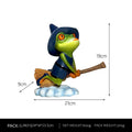 A small European-style magic yoga frog ornament in RDW123 colour, made from plastic and resin.