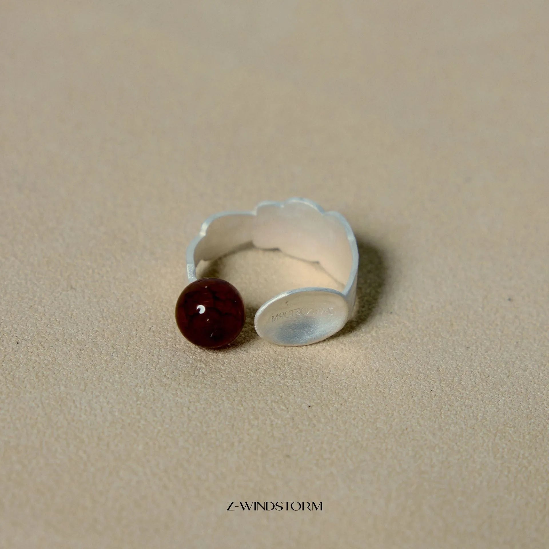 Alloy diamond shape electroplated ring and bracelet set on display