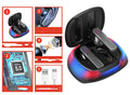 Hall Flashing low-latency wireless gaming headset in black, earplug style with Bluetooth 5.0
