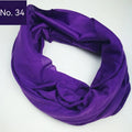 Polyester magic headscarf for outdoor sports shown in multiple colours on free size mannequin