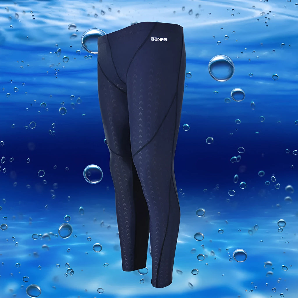 Men's nylon cropped swimming trunks in various colour options with contrasting lines