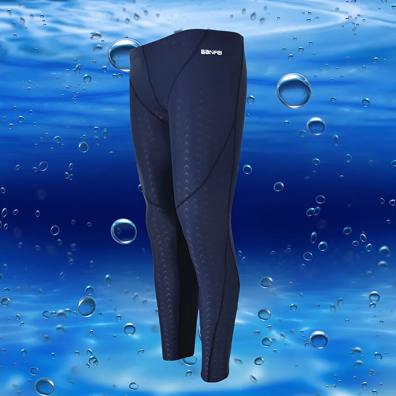 Men's nylon cropped swimming trunks in various colour options with contrasting lines