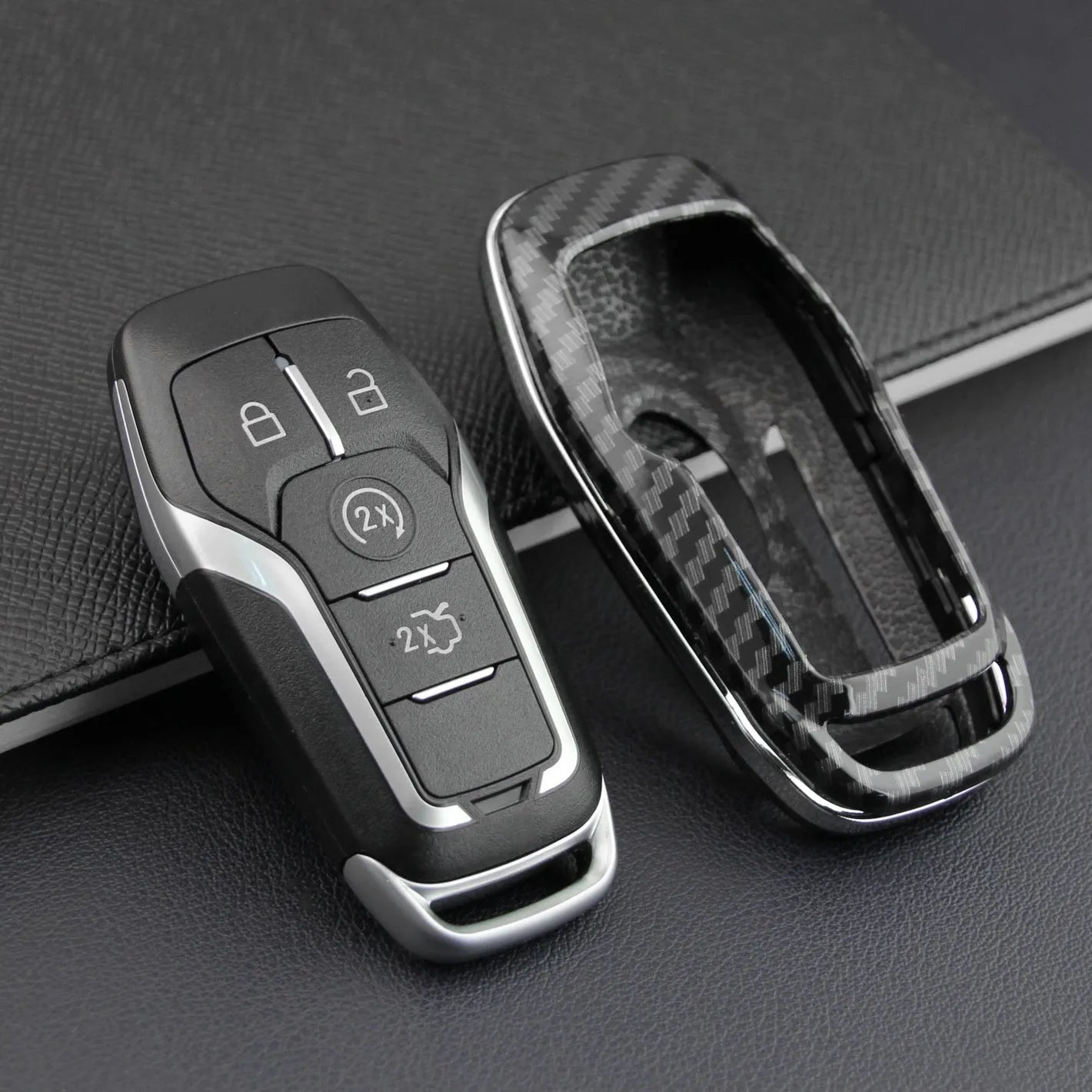Plastic remote control protective shell for car keys with buckle attachment option