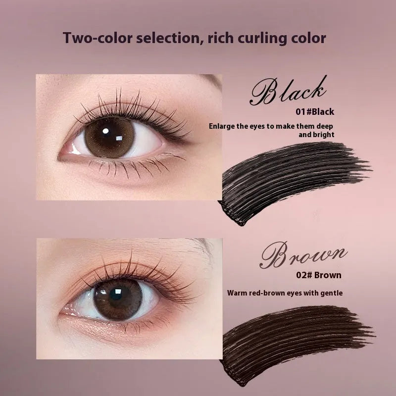 Long Curling Long-lasting Mascara in black and brown shades with wand applicator