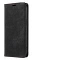 Magnetic flip phone case for iPhone in solid colour options showing TPU and leather construction