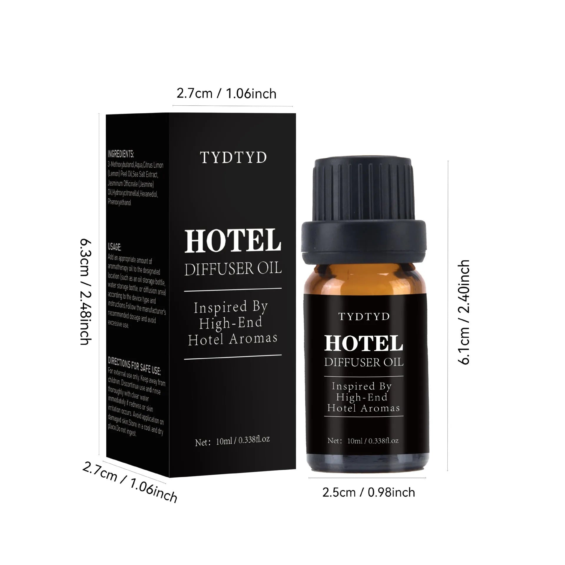 10ml natural plant fragrance essential oil in glass bottle