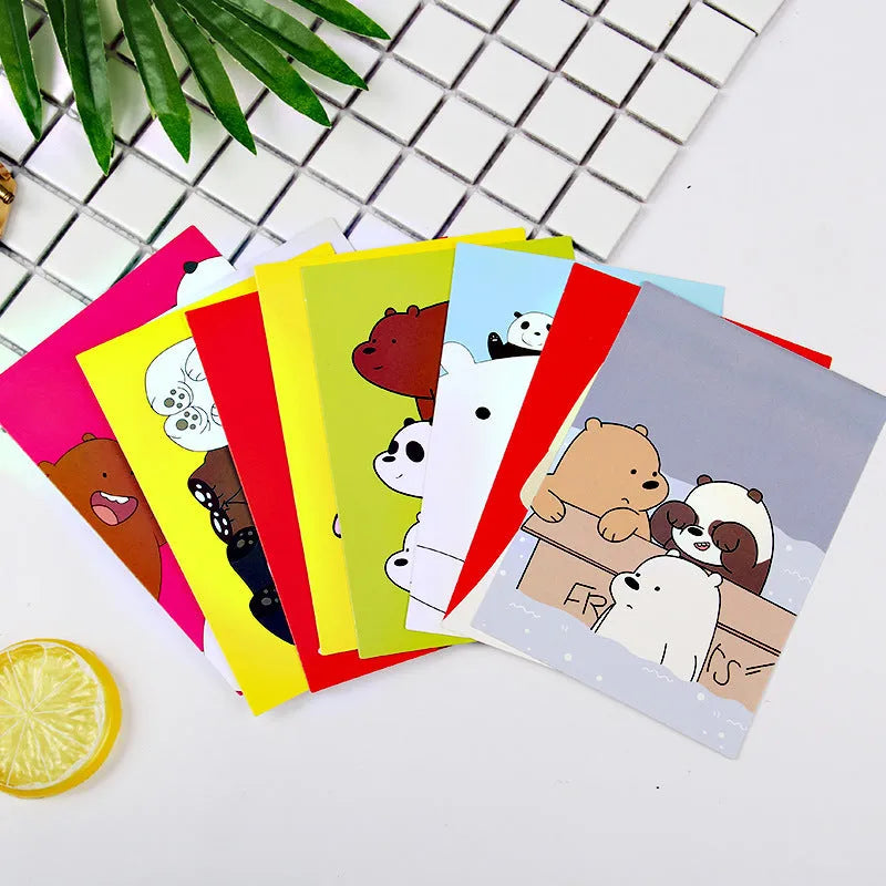 Pack of nine minimalist cartoon-style postcards illustrating retro Paris towers and historic landmarks.