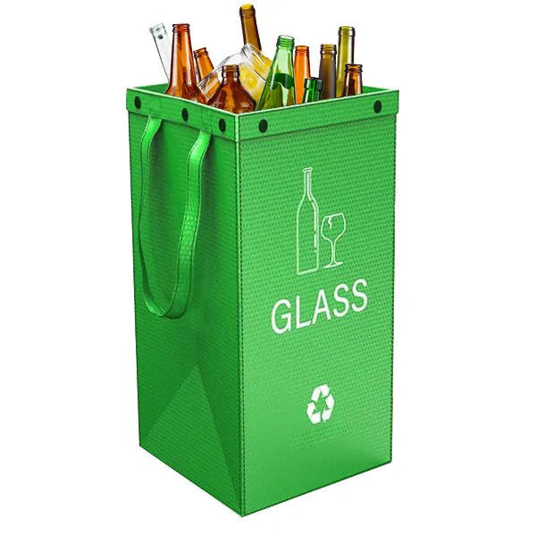 Blue handbag-style waterproof rubbish bin with handle for 40L waste classification