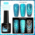 Cat eye series UV gel nail polish bottle with glitter and diamond fragments in six colour options