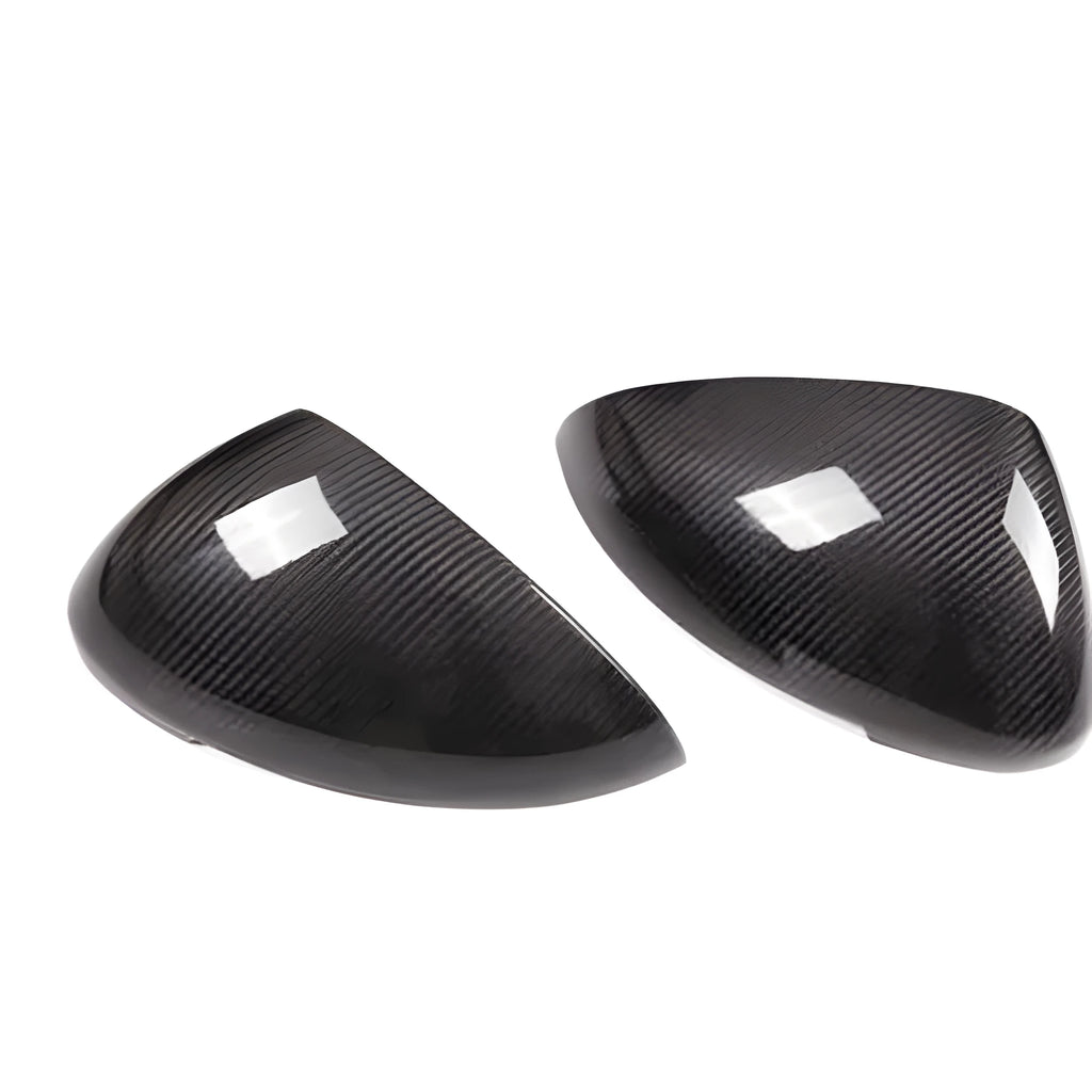 True carbon fibre rearview mirror cover for Porsche Macan in matte black