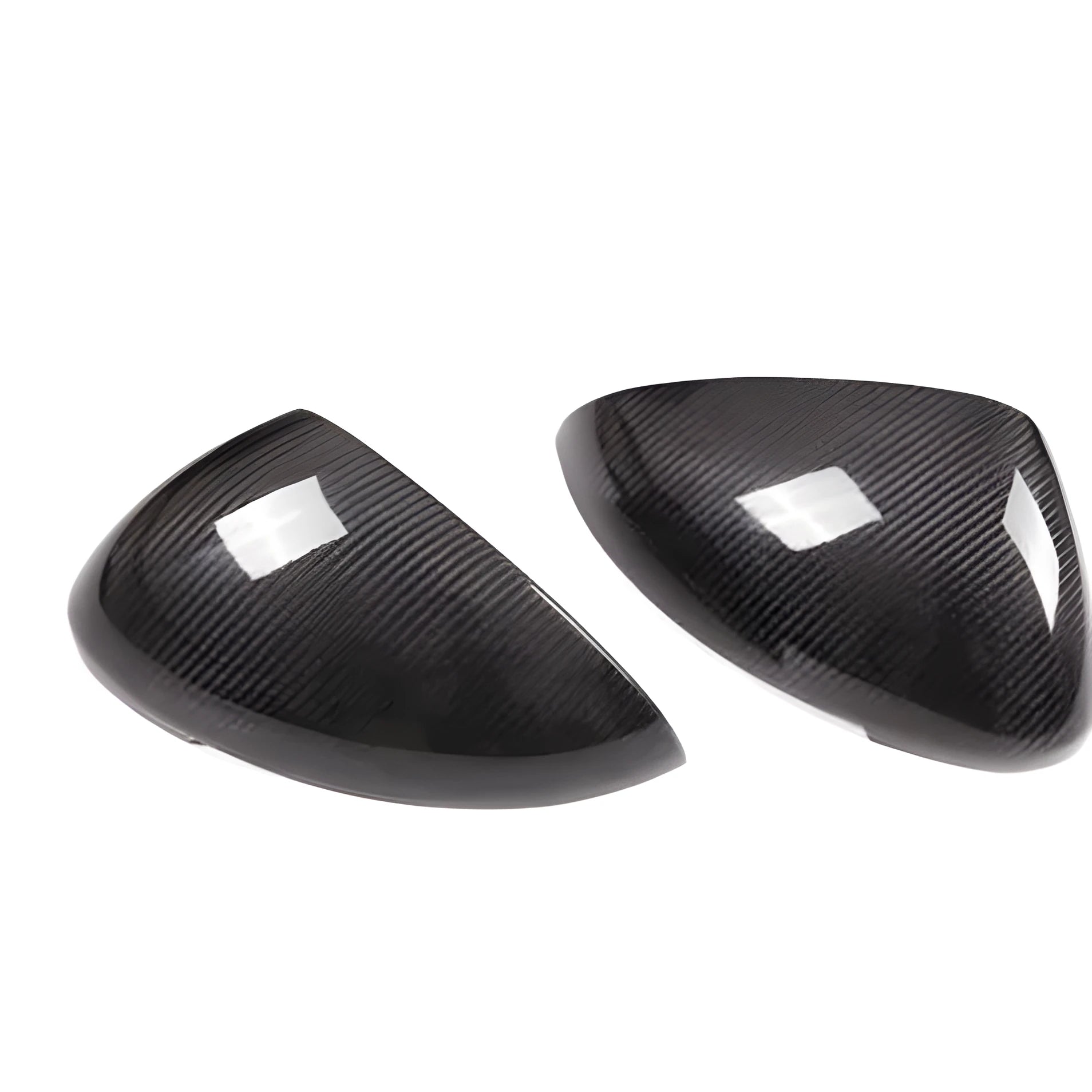 True carbon fibre rearview mirror cover for Porsche Macan in matte black