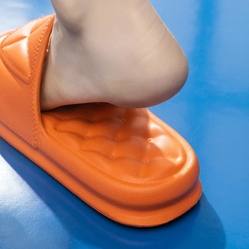 Non-slip EVA bathroom slippers with 3.5cm thick sole in five colour options