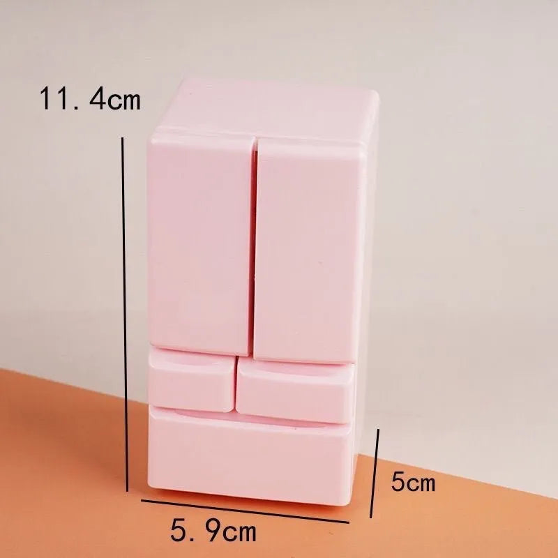 White plastic miniature candy toy model with light-up feature for display collections
