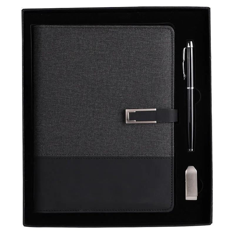 A5 soft PU leather business notebook in multiple colours with optional gift box.