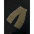 American retro solid colour khaki straight pants for men on plain background