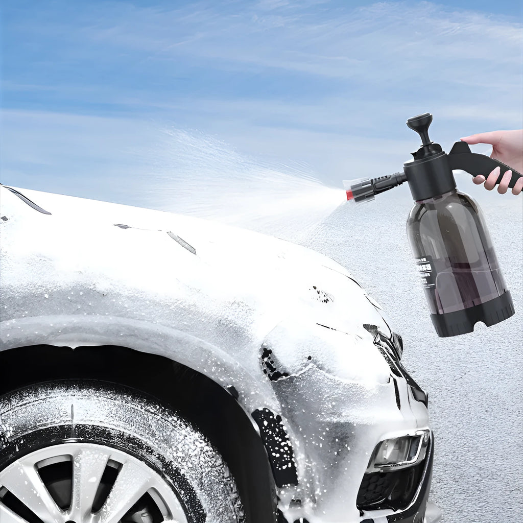 Black 2L foam watering can sprayer with nozzle and comfortable handle