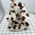 Polyester plush warm coat for small breed dogs in British style design